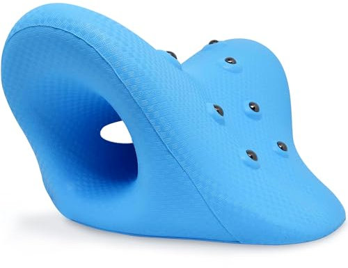 KURVO NeckStretchPro – Nacken- und Schulterentspanner, Zervikal-Traktionsgerät, Nackendehner, Magnettherapie, Halswirbelsäulenausrichtung, Chiropraktik-Nackenkissen, Nackenwolke zur Schmerzlinderung