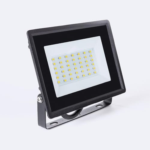 LEDKIA LIGHTING Projecteur LED Spot Exterieur pour jardin, terrasse, patio, garage 30W 120lm/W IP65 S2 5000K Blanc froid