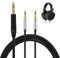 okcsc Double 3.5 6.35MM Balanced Female Headphone Audio Adapter Cable Headphone Extension Cords Plug 200cm HiFi Cable For Hifiman HE4XX HE-350 HE1000 HE-400i HE560 Headphones