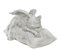 FakeFace Katze Engel Gedenkstatue, Hautier Grabstein Denkmal Grab Marker Tribut Statue, Garten Deko Polyresin-Engelfiguren Statue Schlafender Katze Statue mit Flügeln Katzen Hunde Gedenkstein