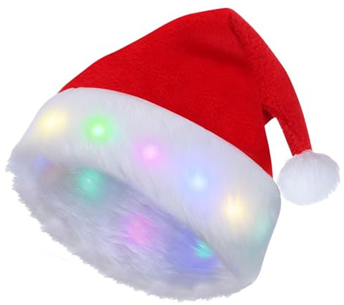 Nikolausmütze Rot, Weihnachtsmütze Erwachsene, Plüsche Weihnachtsmann Mütze, Santa Weihnachtsmann Weihnachtsmütze, Kuschelweich Plüsch Weihnachtsmützen für Neujahr Festliche Weihnachtsfeier (A)