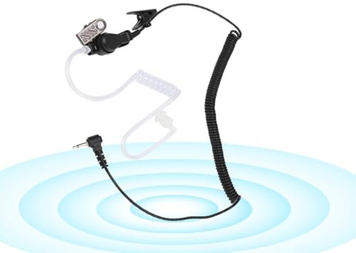 flexman Altoparlante Cuffia 2.5mm Audio Plug, G Gancio per Orecchio Morbido Auricolare Auricolare per Ascolto/Ricevitore Solo Speaker Mic Auricolare per Radio