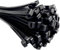 HORZEFIX Kabelbinder 100 Stück schwarz lang uv beständig Universalbinder 2,5/3,6/4,8/7,6 breit (4,80 x 350 mm)