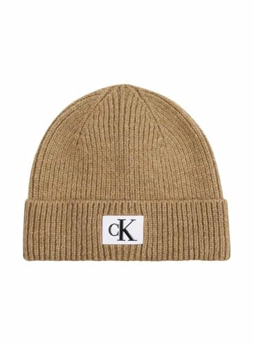 Calvin Klein Jeans Herren SEASONAL PATCH BEANIE K50K512451, Beige (Travertine), OS