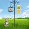 Vogelfutterstangenständer, 195 cm, ca. 2 m, verstellbare Futterstation zum Aufhängen mit 2 Haken, strapazierfähig, freistehend, Doppel-Schäferhund-Ganoven für Außenbereich, Garten, Licht, Laterne,