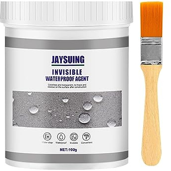 Transparenter Wasserdichter Beschichtungsmittel Jaysuing Invisible Waterproof Agent Flüssigkunststoff Abdichtung Dichtmasse Wasserdicht für Badezimmer Toilette Fliesen Wände Dach (100g)