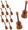 PRETYZOOM 10 Stücke Mini Gitarre Harz Miniatur Gitarre Musical Instrument Für Puppenhaus Vintage Design