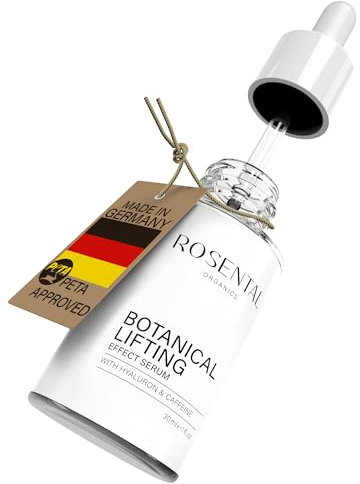 ROSENTAL ORGANICS Natural Botanical Lifting Effect Serum mit Hyaluron und Koffein Anti Falten Gesichtspflege - Hyaluronsäure-Gesichtsserum - Feuchtigkeitsserum - Anti-Aging Naturkosmetik (30ml)
