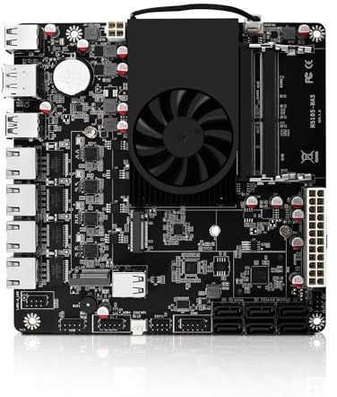 MNBOXCONET NAS Motherboard N5105 Processor Low Power, 8GB RAM 128GB SSD, UHD Graphics, Firewall Mini-ITX NAS Board, 4 x i226V 2.5GbE LAN, Dual M.2 2280 NVMe Slot, 6 x SATA3.0 slot