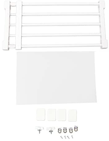 Fuerdich Einstellbare Einlegeböden, Schrankregal Einstellbare Lagerregal Separator Erweiterbare Kleiderschrank-Aufbewahrung für Küche Badezimmer Schlafzimmer (50‑80cm / 19.7‑31.5in Length)
