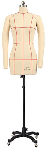 Schneiderpuppe zum Nähen, Schneiderpuppe, weiblicher Torsoständer, modern, beweglicher, ansteckbarer Halbkörper, Damenmodell, verstellbar. Mit Armen (Farbe: Weiß, Größe: L-Modell 8