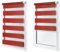 Doppelrollo ohne Bohren – Sichtschutz und Sonnenschutz, Klemmfix – Rot, 80 cm breit (Stoffbreite) x 150 cm hoch (Fensterhöhe) – Duo Rollo für Fenster/Tür, lichtdurchlässig/verdunkelnd