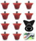 CHENNAN 10 Piezas Tacos de Goma para Botas de Fútbol, Recambio de 13mm, Repuesto para Zapatos, Resistente Al Desgaste, Con Rosca de 5 mm (Rojo)