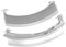Maniglia for porta della lavatrice a cilindro da 1 pezzo 9000389973 9000534076. Compatibile con Siemens Bosch. Sostituzione maniglia lavatrice(Silver)