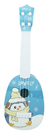 Guitar Musical Toy, Kinderspielzeug Ukulele Plastikgitarre mit Weichen Saiten, Sichere und ökologische Erleuchtete Frühe Bildung für Kinder, Schlankes und Süßes Design für