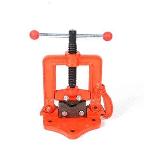 PurezmMoto Heavy Duty Pipe Vise Brake For Fixing Pipes,Forged Pipe Vise With Non-Slip T-Handle, Plumbing Wrench Vise Grip Clamps,for Tight Spaces, Threader Pipe Plumbing Vise Tools(Large)