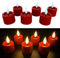 Online Fuchs 6er Set LED Teelichter mit spiegelnder Flamme, Fernbedienung und 6-Stunden Timer - Kerzen (Rot)