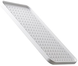 KICHOUSE 1pezzi Vassoio Scolapiatti Creativo Due Piani Vassoio da tè in Resistente Piatto Scolapiatti da Cucina Semplice Ed Elegante Fondo Antiscivolo per Riporre Frutta e Oggetti