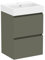 Baikal Mobile da bagno Mini. Mobile montato. 2 cassetti sospesi con lavandino. Armadio da bagno. Lavabo Ceramico. 45 cm verde muschio.