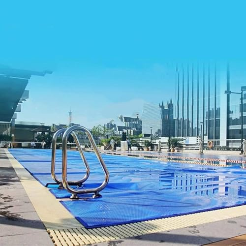 Bâche Solaire For Piscine, Couverture Thermique Pliable Bleue À Bulles, Anti-poussière Et Anti-UV, Rectangulaire, For Pataugeoire Gonflable De Jardin, 2 X 6 M Et 4 X 8 M(4m x 8m(13ftx26ft))