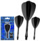 WINMAU Darts Fusion Integriertes Flug und Schaftsystem - Arrow Form und Design - Schwarze Farbe, Medium Länge