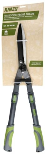 Kinzo Teleskop-Heckenschere 65-85 cm – Gartenschere für Hecken und Sträucher – Antihaftklingen – Ergonomische Handgriffe – Leichtes Gartenwerkzeug für präzises Schneiden