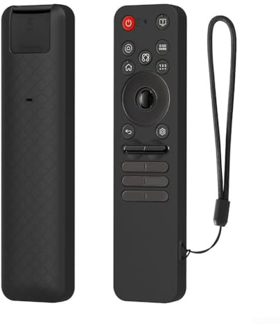 Silikon-Schutzhülle für Fernbedienung, rutschfest, mit Umhängeband, für LG MR25GA 2025 SmartTV C5/B5/G5/M5 Serie, Schwarz