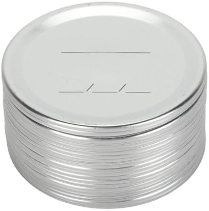 22pcs Mason Jar Lids Reusable Metal Split Type Regular Mouth Canning Lids for Pickles Jams 3.4 Inch
