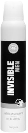 Invisible Men Antiperspirant and Anti Stain Deodorant 0% Alcohol 4 Pack