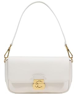 Coccinelle Leder Umhängetasche Handtasche C-Me Handbag Grained Leather Pearl creme