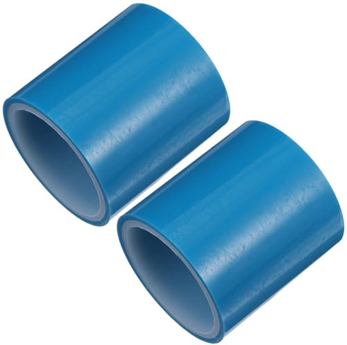 Zerodeko Nahtloses Spurloses Pet Klebeband für Epoxidharz Anhänger Selbstgemacht 2 Rollen UV Beständig Bastelfreundlich Blau