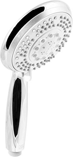 Cornat Handbrause Carballo - 120 mm Kopfdurchmesser - verchromt - 5 Strahlarten: Normal-, Soft und Massagestrahl- Anti-Kalk und Wasserspareinsatz / ECO-Brausekopf für Dusche und Badewanne / SA330991