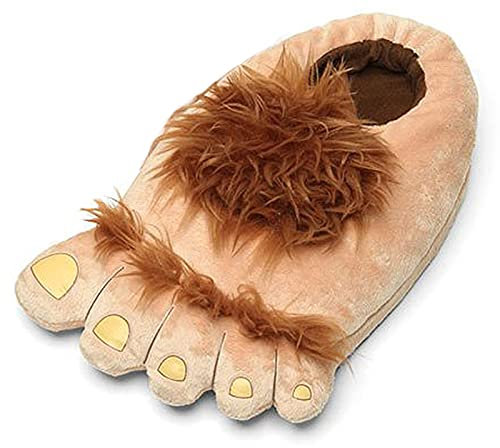 Ibeauti Furry Monster Adventure Chaussons, Confortable Chaud Hiver Pantoufles Pieds de Hobbit Fantaisie pour Adultes