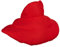 Almohada térmica cervical con cuello. Algodón biológico rojo. Cojín con pepitas de uva. Cojín de nuca. Saco de calor y frio con semillas