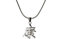 SILBERMOOS Anhänger mit Kette chinesisches Zeichen Symbol Gesundheit mit Schlangenkette 45 cm 925 Sterling Silber
