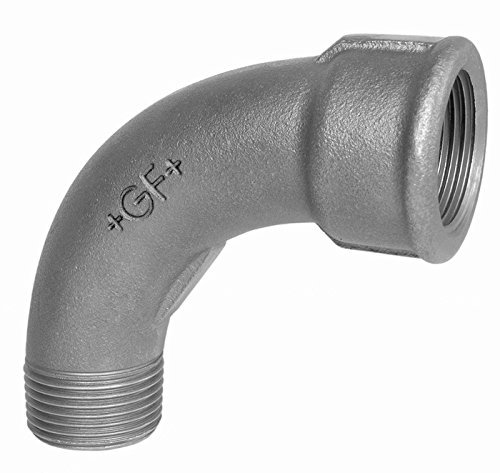 Georg Fischer +GF+ Temperguss Fitting, Verzinkt, NR. 1, 3/8 G4, Langer Bogen 90° I/A