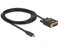 DeLOCK 2m, USB-C/DVI 24+1 Negro - Adaptador para cable (USB-C/DVI 24+1, USB-C, DVI 24+1, Male connector / Male connector, 2 m, Negro)