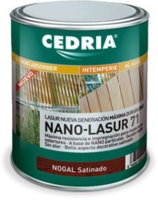 Lasur nano 71 alta tecnologia Cedria (Verticales) 750 ml (Nogal)