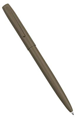Rite in the Rain Weatherproof Flat Dark Earth Metal Clicker Pen - Black Ink (No. FDE97)