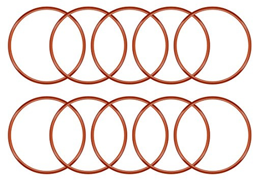 sourcingmap VMQ Lot de 10 joints toriques en silicone Rouge Diamètre extérieur 45 mm Diamètre intérieur 41,2 mm Largeur 1,9 mm