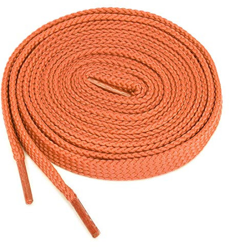 sourcing map 2 paires de lacets creux lacets plats épais pour unisexe Orange 140cm / 55.11