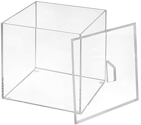 Quadratische Aufbewahrungsbox aus Acrylglas, mit Deckel 120x120x120mm, transparent/durchsichtig/Kunststoff/Quadratisch/Sammelbox - Zeigis®