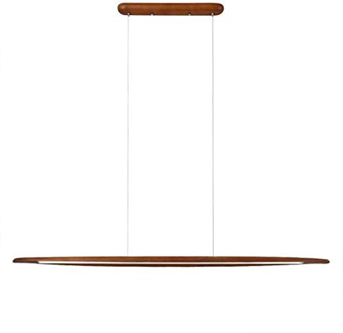 XIN'S LED Pendelleuchte Dimmbar Dark Holz Deckenleuchte Hängeleuchte Höhenverstellbare Hängelampe 18W 3000K-6000K Mit Fernbedienung Lampe 130cm Esszimmer Pendellampe Wohnzimmer Küche Büro Lüster