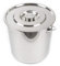 SHIOUCY Seau de 20 litres en acier inoxydable pour la cuisine - Seau alimentaire - Seau à lait, Seau à glace - Seau à eau - Seau à champagne - Avec couvercle (20 l)