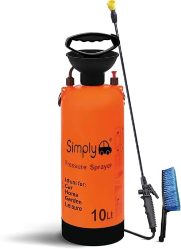 Netagon Portable Pressure Washer Manual Hand Pump Action Power Water Sprayer - Ideal for Garden, Car, Home & Lesuire (10 LITRE)