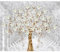 decomonkey Fototapete Blumen Baum 400x280 cm XL Tapete Fototapeten Vlies Tapeten Vliestapete Wandtapete moderne Wandbild Wand Schlafzimmer Wohnzimmer Gustav Klimt Lilien Ornament