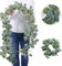 LATTCURE Eukalyptus Künstliche 2m Eukalyptus Girlande Künstlich Pflanze, Eukalyptus Blätter Deko Girlande Hochzeit Kranz Hängen Reben Urlaub Hochzeit Home Dekoration Zubehör oder als Wanddekoration