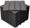 ECD Germany WPC Terrassenfliesen 30x30 cm/22 Fliesen=2m², Anthrazit, geriffelt, Holzoptik, Bodenbelag mit Klicksystem & Drainage, Terrassendielen Balkonfliesen, Klickfliesen für Terrasse Garten Balkon
