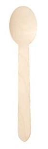 Ecorigin Cucharas de madera. Biodegradables y compostables 200 uds de 165 mm.