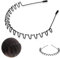 KELUBATU Herren Stirnband Anti-Rutsch Mode Metall Haarband für Sport, Hochzeit und Alltag (1 Pack)